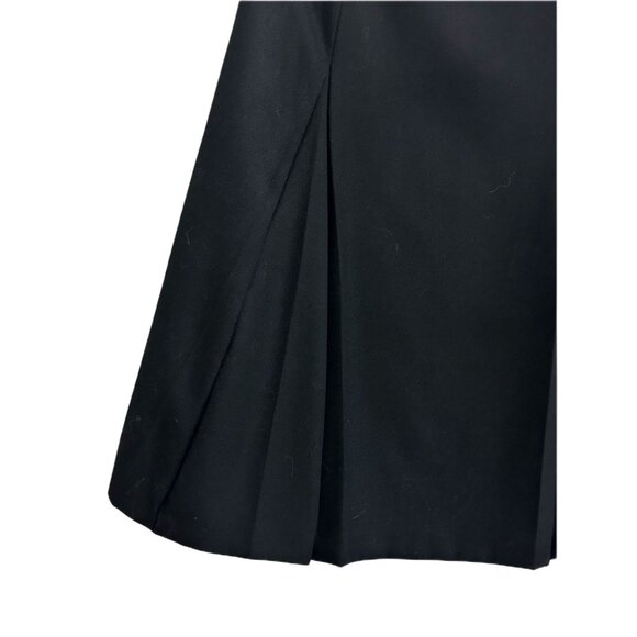 PRADA Black Wool A-Line Double Pleated Midi Skirt IT 46 Made in Italy - Picture 11 of 16
